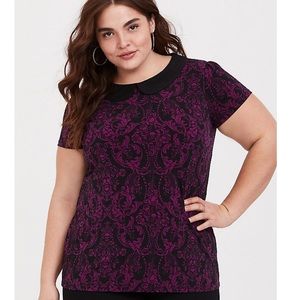 Rose and skull top with collar